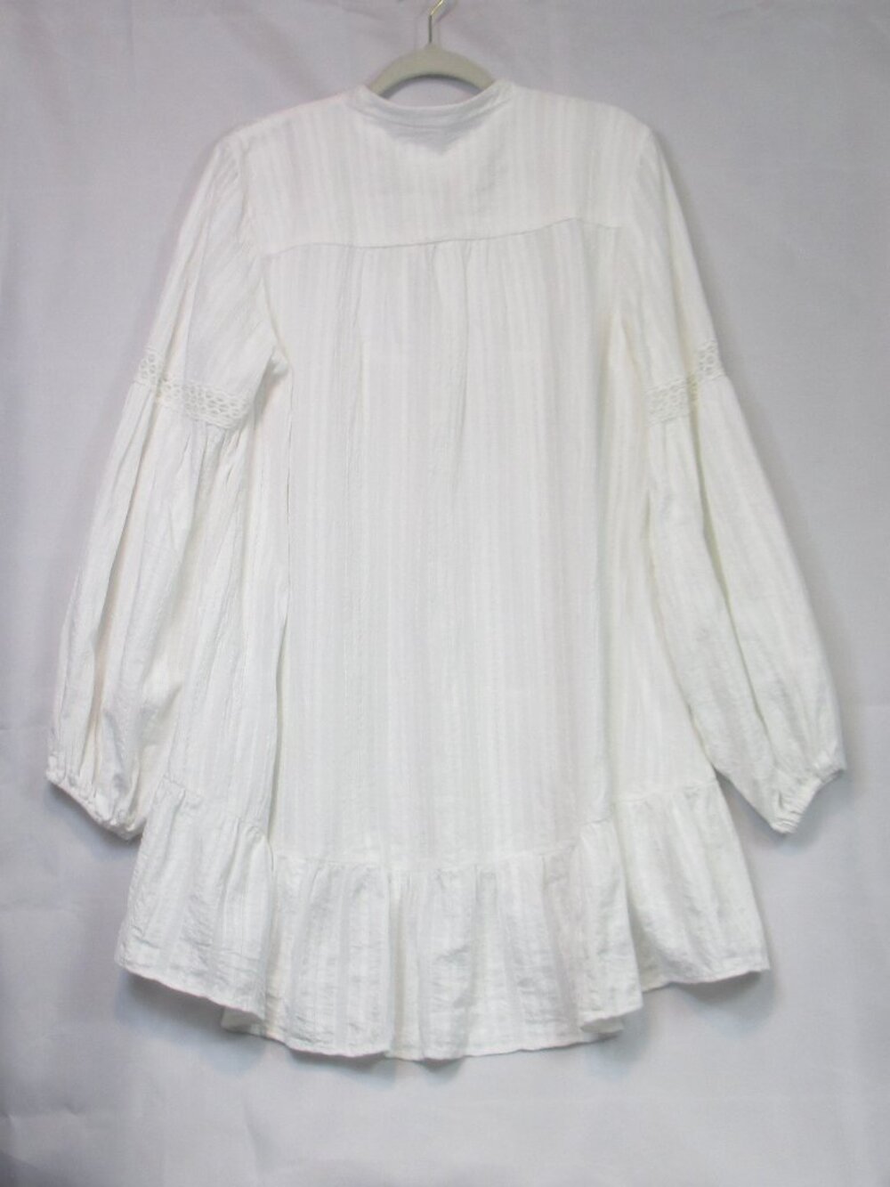 By Anthropologie Haley Embroidered Lace Tunic Blouse Ivory Size Large EUC - Picture 3 of 11